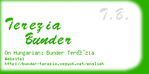terezia bunder business card